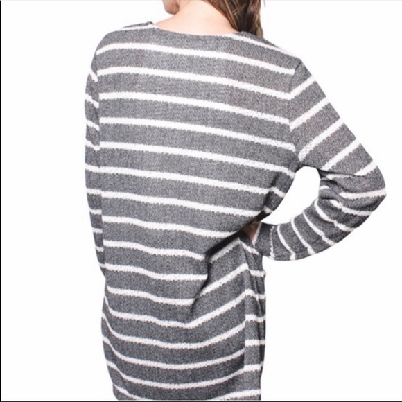 Open Front Striped Cardigan - Picture 3 of 3